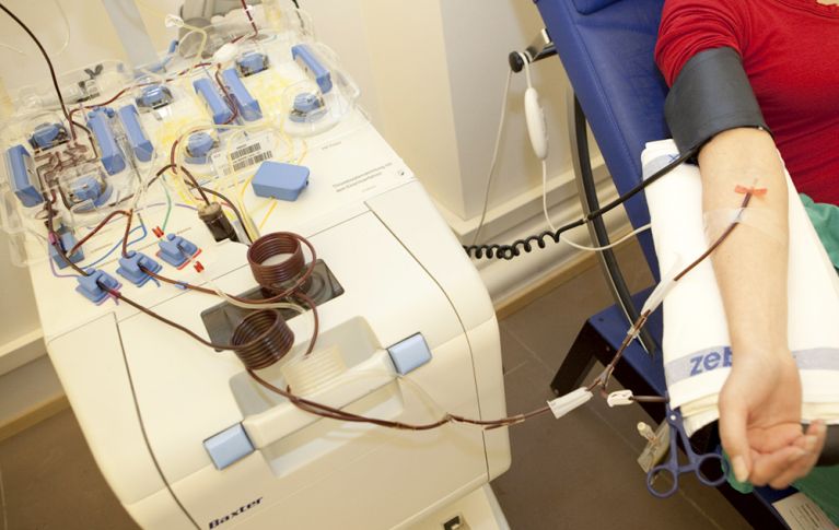 Eine Maschine die Blutspenden ermöglicht